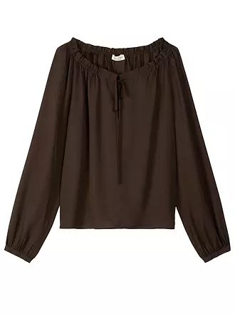 MARC O'POLO | Nombre del producto: Blusenshirt
Marca: MARC O'POLO
Color: marrón
Categorías: Moda,Mujer
Largo de manga: Manga larga
Escote: Escote Carmen
Material: Viscosa
Diseño: Unicolor
Corte (Prenda superior): Regular
Estilo: Casual,Pure
Detalles: Volantes |